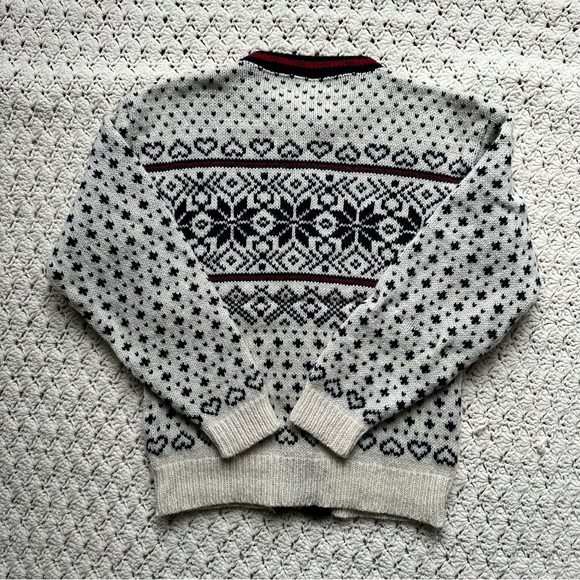 Vintage L.L. Bean Nordic Sweater Cardigan Small - Picture 2 of 6